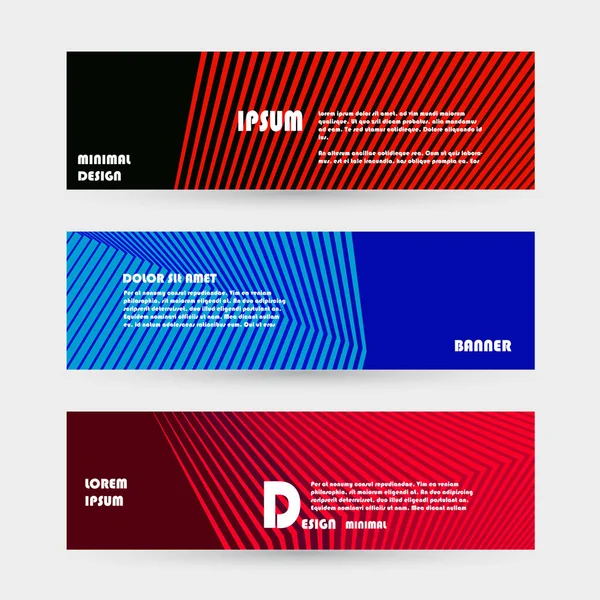 Modelo Banner Horizontal Vetorial Design Abstrato — Vetor de Stock