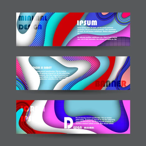 Vektör yatay afiş şablonu, soyut tasarım