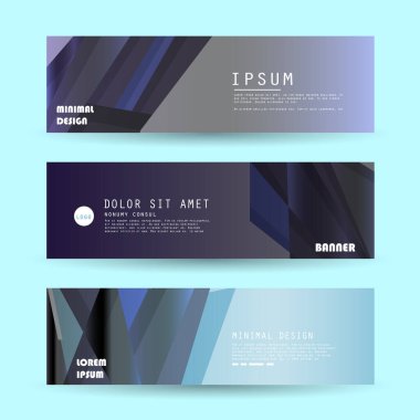 Vektör yatay afiş şablonu, soyut tasarım