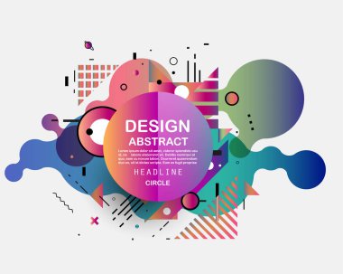 Soyut geometrik arkaplan, farklı geometrik şekillerin kombinasyonu