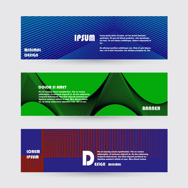 Vector Horizontale Banner Template Abstract Ontwerp — Stockvector