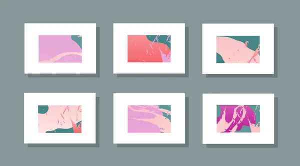 Soyut model gradyan arkaplan şablonları. Broşür kapağı, sunum şablonu veya el ilanı için soyut asgari gradyan çizgi şekil efektine sahip vektör modern geometrik tasarımı