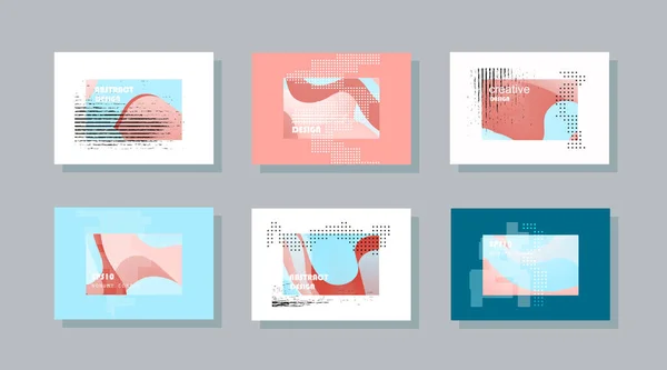 Soyut model gradyan arkaplan şablonları. Broşür kapağı, sunum şablonu veya el ilanı için soyut asgari gradyan çizgi şekil efektine sahip vektör modern geometrik tasarımı