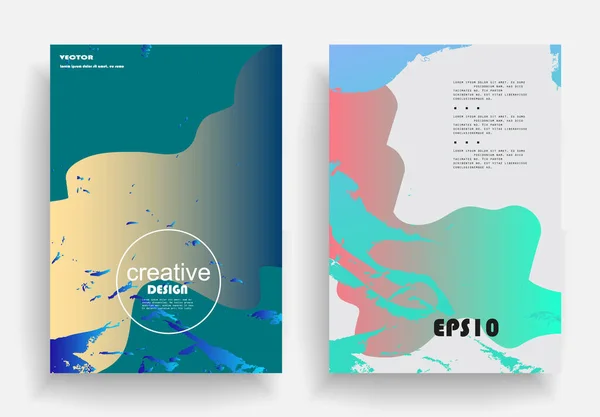 Covers Templates Set Bauhaus Memphis Style Graphic Geometric Elements 광고판 — 스톡 벡터