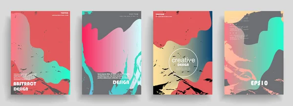 Covers Templates Set Bauhaus Memphis Hipster Style Graphic Geometric Elements — Διανυσματικό Αρχείο