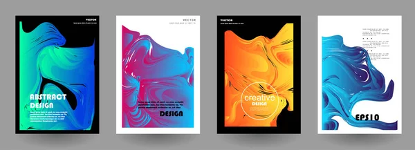 Covers Templates Set Bauhaus Memphis Hipster Style Graphic Geometric Elements — 스톡 벡터