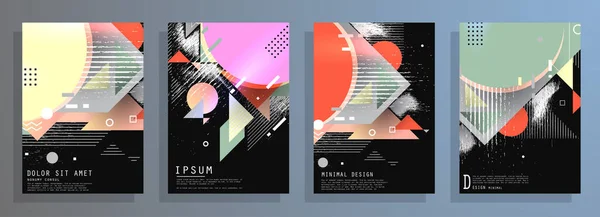 Capas Com Design Mínimo Fundos Abstratos Quadro Vetorial Para Texto — Vetor de Stock