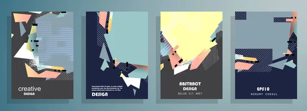 Cubiertas Con Diseño Minimalista Fondos Abstractos Marco Vectorial Para Texto — Vector de stock