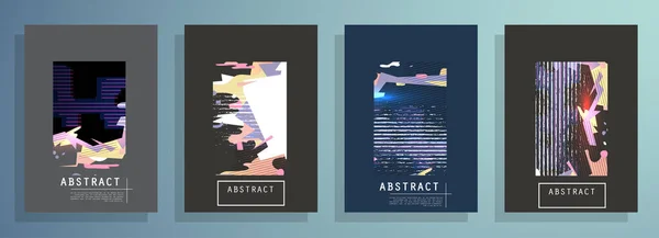 Minimum tasarımı olan kapaklar. Soyut arka planlar. Metin için vektör çerçevesi