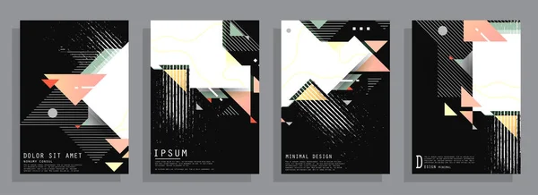 Обкладинки Мінімальним Дизайном Абстрактні Фони Векторна Рамка Тексту — стоковий вектор
