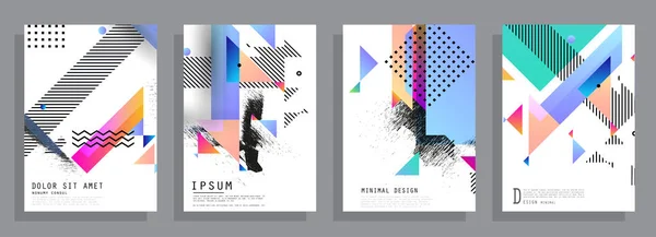 Capas Com Design Mínimo Fundos Abstratos Quadro Vetorial Para Texto —  Vetores de Stock