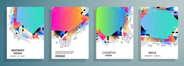 Cubiertas Con Diseño Minimalista Fondos Abstractos Marco Vectorial Para Texto — Vector de stock