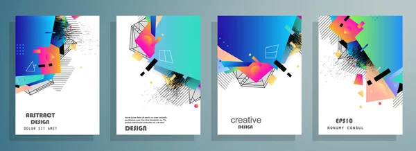 Cubiertas Con Diseño Minimalista Fondos Abstractos Marco Vectorial Para Texto — Vector de stock