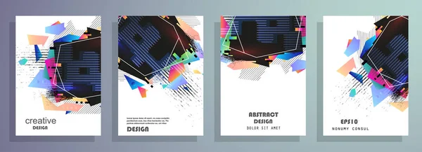 Capas Com Design Mínimo Fundos Abstratos Quadro Vetorial Para Texto — Vetor de Stock