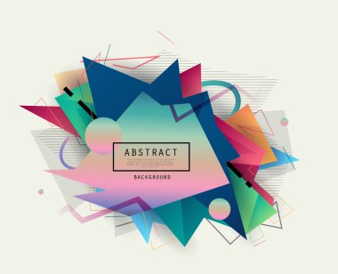 Renkli soyut tasarım. Minimum geometrik desen eğimleri. Eps10 vektörü.