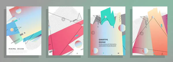 Omvat Sjablonen Met Grafische Geometrische Elementen Van Toepassing Brochures Posters — Stockvector