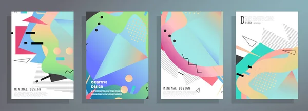 Omvat Sjablonen Met Grafische Geometrische Elementen Van Toepassing Brochures Posters — Stockvector