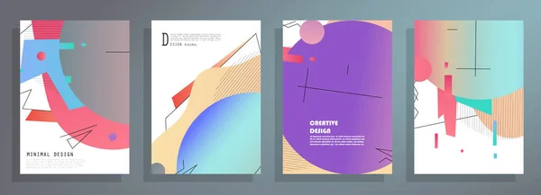 Omvat Sjablonen Met Grafische Geometrische Elementen Van Toepassing Brochures Posters — Stockvector