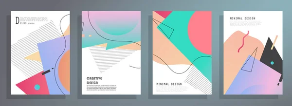 Omvat Sjablonen Met Grafische Geometrische Elementen Van Toepassing Brochures Posters — Stockvector