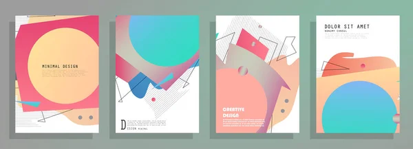 Omvat Sjablonen Met Grafische Geometrische Elementen Van Toepassing Brochures Posters — Stockvector