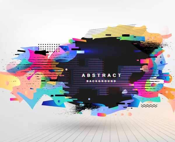 Çizgili üçgenler ve 3 boyutlu küp vektör tasarımlı soyut çokgen arkaplan. Farklı reklam, kapak ya da afişler için şablon. Retro biçimi grafik ögesi.