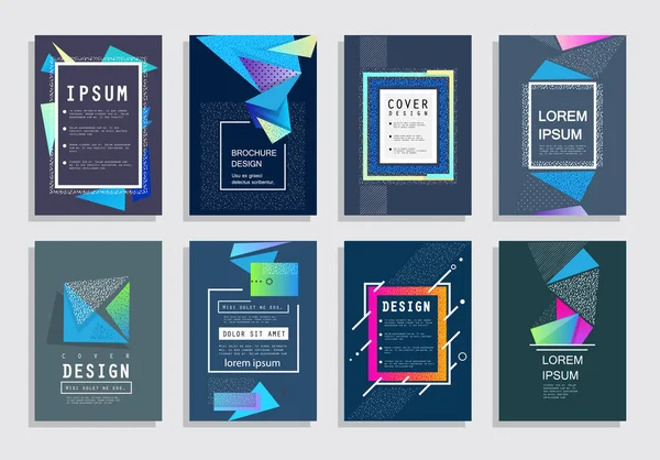 Modern soyut kapaklar seti, modern renkli dalga sıvı akış posteri. Cool gradient şekilleri bileşimi, vektör tasarımı kapsar.