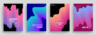 Yaratıcı sert boya kaplama tasarım arka plan vektörü. Davetiye, Parti kartı, Sosyal Vurgulama Kapakları ve hikayeler sayfası için metin tasarımı için kopya alanı ile en az modayı oluşturan organik şekiller