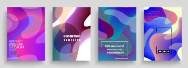 Yaratıcı sert boya kaplama tasarım arka plan vektörü. Davetiye, Parti kartı, Sosyal Vurgulama Kapakları ve hikayeler sayfası için metin tasarımı için kopya alanı ile en az modayı oluşturan organik şekiller