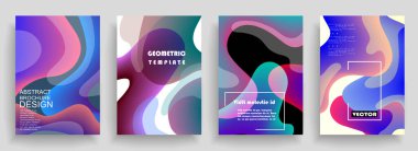 Yaratıcı sert boya kaplama tasarım arka plan vektörü. Davetiye, Parti kartı, Sosyal Vurgulama Kapakları ve hikayeler sayfası için metin tasarımı için kopya alanı ile en az modayı oluşturan organik şekiller