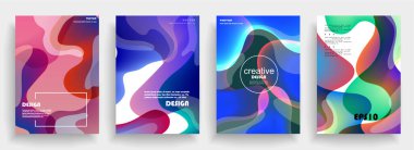 Yaratıcı sert boya kaplama tasarım arka plan vektörü. Davetiye, Parti kartı, Sosyal Vurgulama Kapakları ve hikayeler sayfası için metin tasarımı için kopya alanı ile en az modayı oluşturan organik şekiller