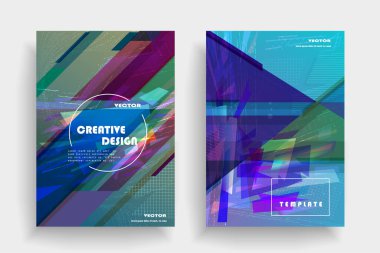 Kapakların sanatsal tasarımı. Yaratıcı renk arkaplanı. Modaya uygun gelecek tasarımı