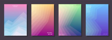 Kapakların sanatsal tasarımı. Yaratıcı renk arkaplanı. Modaya uygun gelecek tasarımı