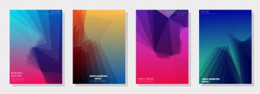 Kapakların sanatsal tasarımı. Yaratıcı renk arkaplanı. Modaya uygun gelecek tasarımı