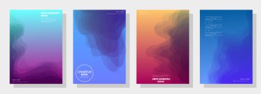 Kapakların sanatsal tasarımı. Yaratıcı renk arkaplanı. Modaya uygun gelecek tasarımı