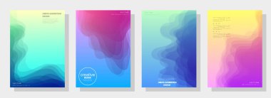 Kapakların sanatsal tasarımı. Yaratıcı renk arkaplanı. Modaya uygun gelecek tasarımı