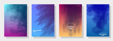 Kapakların sanatsal tasarımı. Yaratıcı renk arkaplanı. Modaya uygun gelecek tasarımı