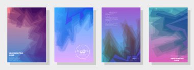 Kapakların sanatsal tasarımı. Yaratıcı renk arkaplanı. Modaya uygun gelecek tasarımı