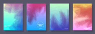 Kapakların sanatsal tasarımı. Yaratıcı renk arkaplanı. Modaya uygun gelecek tasarımı