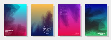 Kapakların sanatsal tasarımı. Yaratıcı renk arkaplanı. Modaya uygun gelecek tasarımı