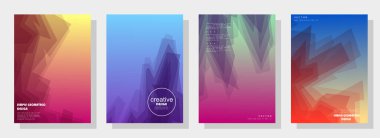 Kapakların sanatsal tasarımı. Yaratıcı renk arkaplanı. Modaya uygun gelecek tasarımı