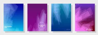 Kapakların sanatsal tasarımı. Yaratıcı renk arkaplanı. Modaya uygun gelecek tasarımı