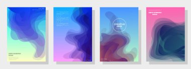 Kapakların sanatsal tasarımı. Yaratıcı renk arkaplanı. Modaya uygun gelecek tasarımı