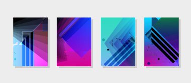 Kapakların sanatsal tasarımı. Yaratıcı renk arkaplanı. Modaya uygun gelecek tasarımı