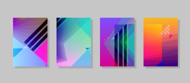 Kapakların sanatsal tasarımı. Yaratıcı renk arkaplanı. Modaya uygun gelecek tasarımı