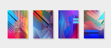 Kapakların sanatsal tasarımı. Yaratıcı renk arkaplanı. Modaya uygun gelecek tasarımı