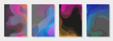 Kapakların sanatsal tasarımı. Yaratıcı renk arkaplanı. Modaya uygun gelecek tasarımı