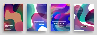 Kapakların sanatsal tasarımı. Yaratıcı renk arkaplanı. Modaya uygun gelecek tasarımı