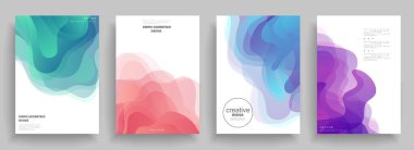 Kapakların sanatsal tasarımı. Yaratıcı renk arkaplanı. Modaya uygun gelecek tasarımı