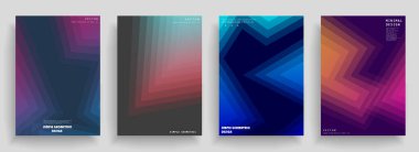 Kapakların sanatsal tasarımı. Yaratıcı renk arkaplanı. Modaya uygun gelecek tasarımı