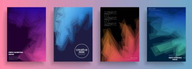 Kapakların sanatsal tasarımı. Yaratıcı renk arkaplanı. Modaya uygun gelecek tasarımı